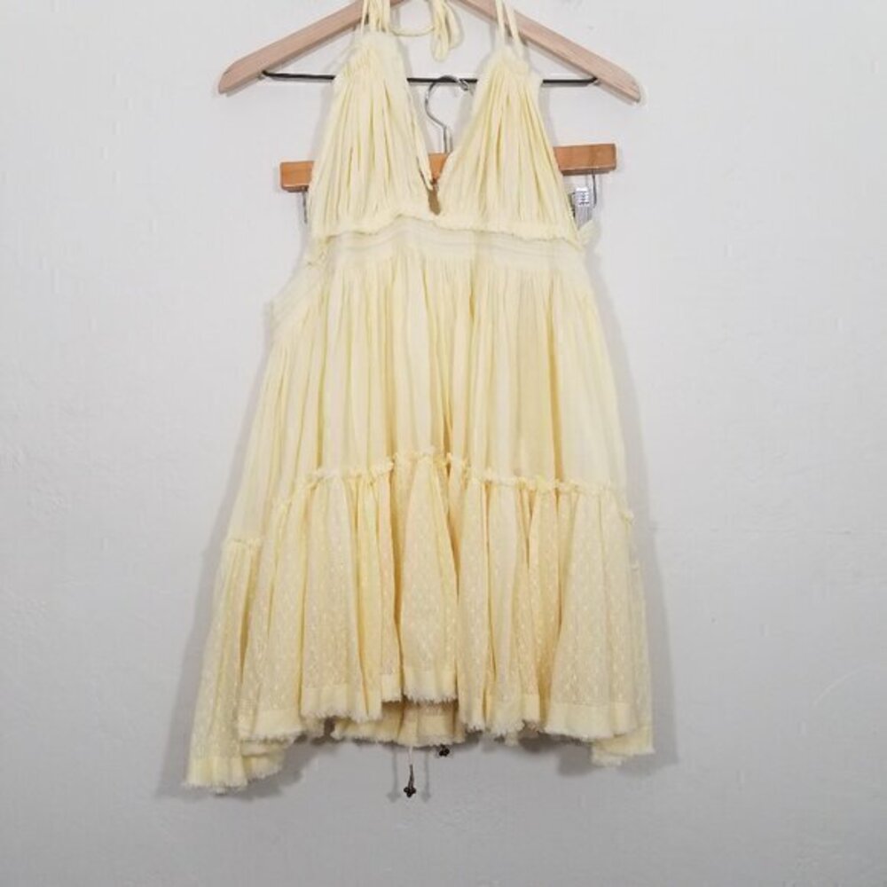 NWT Free People Mini Dress Yellow Size XS
